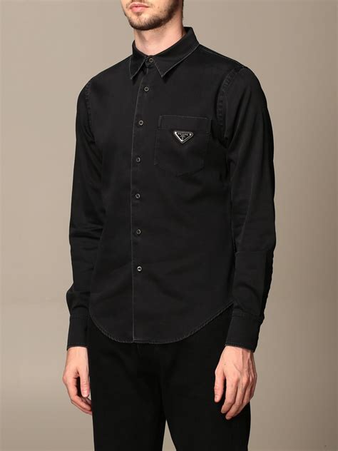 prada mens silk shirt long sleeve|Prada Shirts .